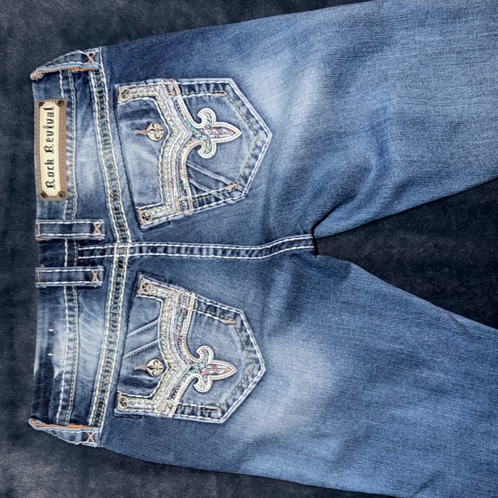 Rock Revival Hyero Mid-Rise Boot Cut Jeans 27 X 32